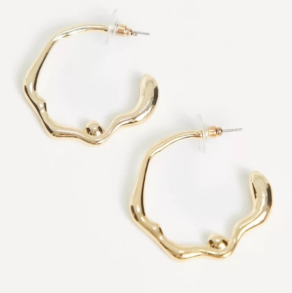 Gold Hoops Earrings - Picture 1 of 3